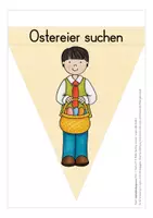 Vista previa - Tarjetas / Manipulativos - Ostern Wimpel Wortschatz Deutsch / Alemán vocabulario - página 3