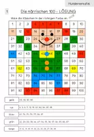 Vorschau - Arbeitsblätter - Zahlenraum 100 | Hundertertafel | Malen | Fasching | Karneval FREEBIE - Seite 1