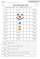 Vorschau - Arbeitsblätter - Zahlenraum 100 | Hundertertafel | Malen | Fasching | Karneval FREEBIE - Seite 3