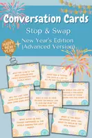 Vorschau - Spiele - Jahresbeginn: Conversation Cards - New Year's Edition - Deckblatt