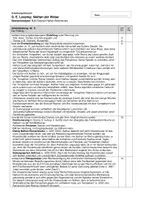 Vorschau - Klassenarbeiten - Lessing: "Nathan der Weise" - Klausur: Szenenanalyse V,4 - Verkörpert der Klosterbruder das Aufklärungsideal? - mit Erwartungshorizont - Seite 1