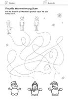 Vorschau - Arbeitsblätter - Labyrinthe "Schneemänner" (Visuelle Wahrnehmung) - Seite 3