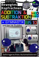 Vorschau - Stundenentwürfe - Bewegtes Kopfrechnen: Gymnastik - Addition und Subtraktion bis 10 - Deckblatt