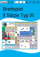Vorschau - Spiele - Board Game / Brettspiel zu den if Sätzen / if clauses vom Typ 3 - Mit Anleitung und Lösungen als PDF - Deckblatt