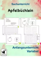Vorschau - Arbeitsblätter - Mein Apfelbüchlein - Einfache Aufgaben rund um das Thema Apfel - Deckblatt