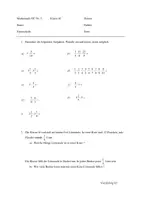 Vorschau - Arbeitsblätter - Aufgaben zur Multiplikation und Division von Brüchen - Deckblatt
