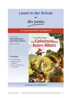 Vorschau - Stundenentwürfe - Unterrichtsmaterial zu ›Das Geheimnis des Roten Ritters‹ von Cornelia Franz - Deckblatt