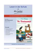 Vorschau - Stundenentwürfe - Unterrichtsmaterial zu ›Die Piratenamsel‹ von Uwe Timm - Deckblatt