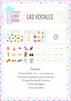 Vista previa - Hojas de trabajo - LAS VOCALES - Portada