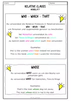 Vorschau - Merkblätter - Relative Clauses / Relative Pronouns Merkblatt - Seite 1