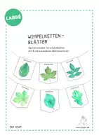 Vorschau - Mal- und Bastelvorlagen - Wimpelketten Blätter - Seite 1