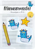 Vorschau - Stationenlernen - Minusmonster im ZR 20 mit Zehnerunterschreitung - Deckblatt