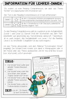 Vorschau - Arbeitsblätter - IT'S WINTER - Reading Comprehension (2-fach differenziert + Conversation Strips) - Seite 1