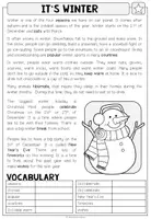 Vorschau - Arbeitsblätter - IT'S WINTER - Reading Comprehension (2-fach differenziert + Conversation Strips) - Seite 2