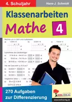 Vorschau - Arbeitsblätter - Klassenarbeiten Mathe Klasse 4 | 270 Aufgabenkarten, schriftliche Rechenverfahren, Geometrie, Differenzierung | Mathematik Grundschule Klasse 4 Lösungen - Deckblatt