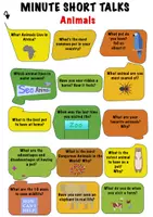Vorschau - Arbeitsblätter - MINUTE SHORT DISCUSSIONS About ... - Game Cards (Jobs, Sport, Animals, Food, Traveling) / Sprechen Sie 1 Minute über ... - Sprechkarten (Job, Sport, Tiere, Essen, Reisen) - Deckblatt