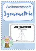 Vorschau - Arbeitsblätter - Symmetrie zu Weihnachten - Lernheft (Spiegeln und Falten) - Deckblatt