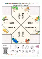 Vista previa - Manualidades / Dibujos para colorear - Bauernhof / Tiere Deutsch Spiel Himmel und Hölle - página 3