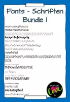 Vorschau - selbst erstellte Schriftarten - Schriften - Fonts Bundle 1 #silvesterknaller - Deckblatt
