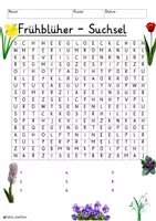 Vorschau - Spiele - Frühblüher Suchsel Buchstabengitter Frühling Blumen Sachunterricht - Seite 1