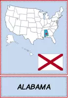 Vorschau - Präsentationen/Tafelbilder - 51 Flashcards: US States with maps and state flags - Seite 2