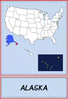Vorschau - Präsentationen/Tafelbilder - 51 Flashcards: US States with maps and state flags - Seite 3
