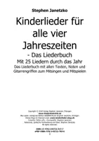 Vorschau - Anderer Materialtyp - Kinderlieder für alle vier Jahreszeiten - Das Liederbuch mit allen Texten, Noten und Gitarrengriffen zum Mitsingen und Mitspielen - Seite 1