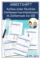 Vorschau - Arbeitsblätter - Orientierung im Zahlenraum 100 Stellenwertverständnis ARBEITSHEFT / Mathe Grundschule Klasse 2 - Deckblatt