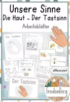 Vorschau - Arbeitsblätter - Die Haut - Der Tastsinn - Differenzierte Arbeitsblätter - Deckblatt