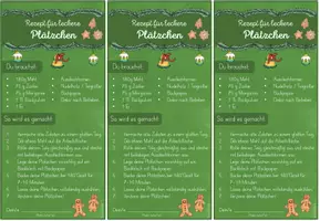 Vorschau - Anderer Materialtyp - Feriengruß - Rezept für leckere Plätzchen - Seite 1