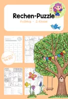 Vorschau - Arbeitsblätter - Rechenpuzzle - Frühling - 2. Klasse - Mathe - Kleines Einmaleins - Deckblatt