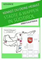 Vorschau - Stundenentwürfe - Materialpaket Südtirol - Burgen & Schlösser - Wappen & Städte - Teiser Kugeln Geoden - Deckblatt