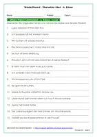 Vorschau - Arbeitsblätter - Simple Present Übungen mit Lösungen für die 6. Klasse - Übersetzen üben - Seite 2