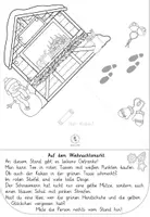 Vorschau - Arbeitsblätter - Lesen, Kleben, Malen - "Auf dem Weihnachtsmarkt" - Seite 3