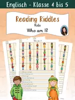 Vorschau - Arbeitsblätter - Who am I? - Reading Riddles - Kids - Deckblatt