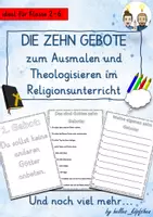 Vorschau - Stundenentwürfe - Moses und die Zehn Gebote - Bibelverse Religionsunterricht - Deckblatt