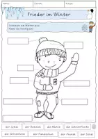 Vorschau - Arbeitsblätter - Lerntheke Winterkleidung Klasse 1/2 DaZ - Seite 2