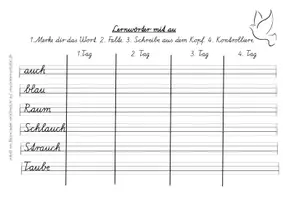 Vorschau - Arbeitsblätter - Rechtschreibung - Lernwörter au - 4-Tage-Training SAS - Seite 2