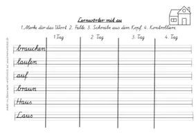 Vorschau - Arbeitsblätter - Rechtschreibung - Lernwörter au - 4-Tage-Training SAS - Seite 3