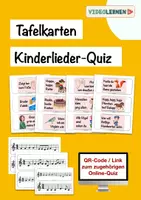 Vorschau - Spiele - Musik 🎼 Tafelkarten Kinderlieder • Noten spielen • Quiz • Challenge - Deckblatt