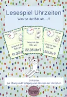 Vorschau - Fördermaterial/Inklusion - Lesespiel Uhrzeit in Klasse 2 /3 -Was tut der Bär um ..? - Deckblatt
