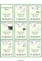 Vorschau - Fördermaterial/Inklusion - Lesespiel Uhrzeit in Klasse 2 /3 -Was tut der Bär um ..? - Seite 1