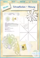 Vorschau - Mal- und Bastelvorlagen - Winter Schneeflocken Atmung Atemübung für Kinder - Deckblatt