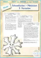 Vorschau - Lehrpläne/Lehrermaterial - Winter Schneeflocken Meditation 3 Varianten Einzigartig - Deckblatt