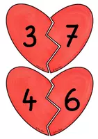 Vorschau - Fördermaterial/Inklusion - Verliebte Zahlen - Tafelmaterial - Legekarten - Spielkarten - Seite 2
