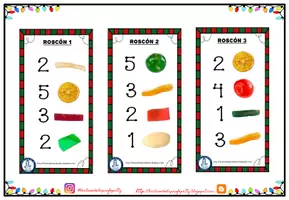 Vista previa - Hojas de trabajo - Juego: roscón de Reyes - página 1