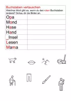 Vorschau - Arbeitsblätter - Buchstaben vertauschen - Seite 2