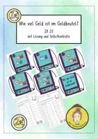 Vorschau - Arbeitsblätter - Wie viel Geld ist im Geldbeutel ZR 20 - Freiarbeitsmaterial - Deckblatt