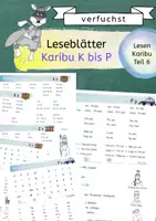 Vorschau - Arbeitsblätter - Leseblätter Karibu K-P: Buchstaben, Silben, Wörter, Sätze - Deckblatt