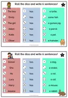 Vorschau - Stationenlernen - Writing task: Roll the dice! - pets - Seite 3